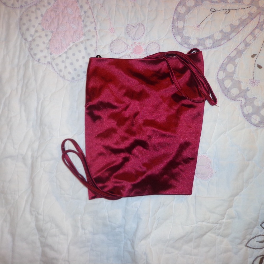 SHEIN Burgundy Satin Top